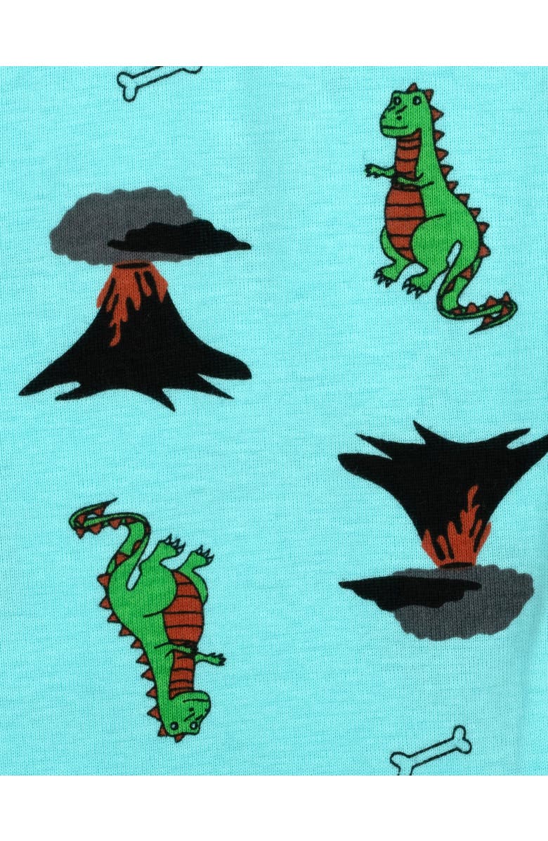 Leveret Two-Piece Cotton Printed Matching Family Pajamas, Coordinated Prints, Alternate, color, Blue Dinosaur