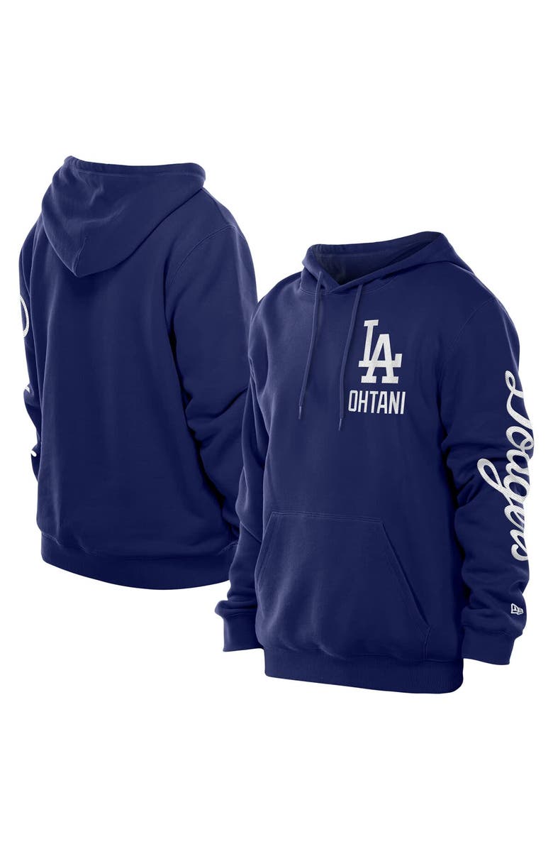 New Era Men's New Era Shohei Ohtani Royal Los Angeles Dodgers Design Lab Pullover Hoodie, Alternate, color, 