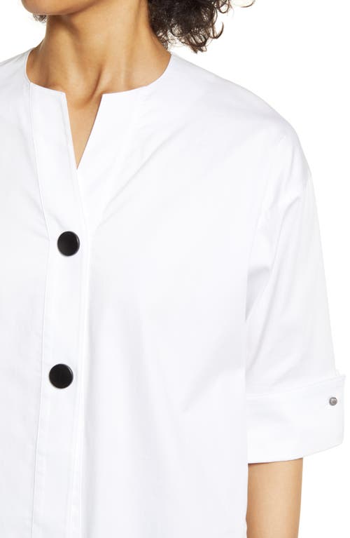 Ming Wang High-low Jacket In White