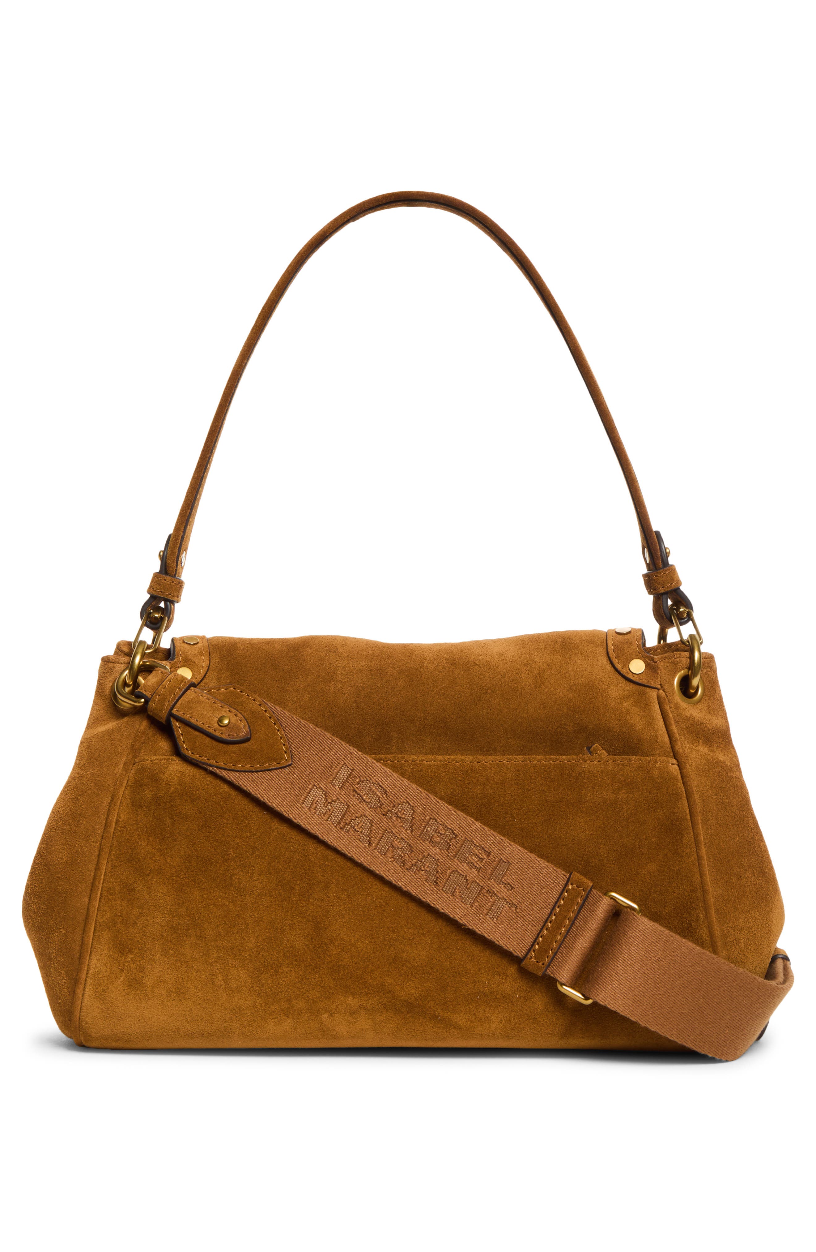 Chany Studded Leather Shoulder Bag, Alternate, color, COGNAC 50CO