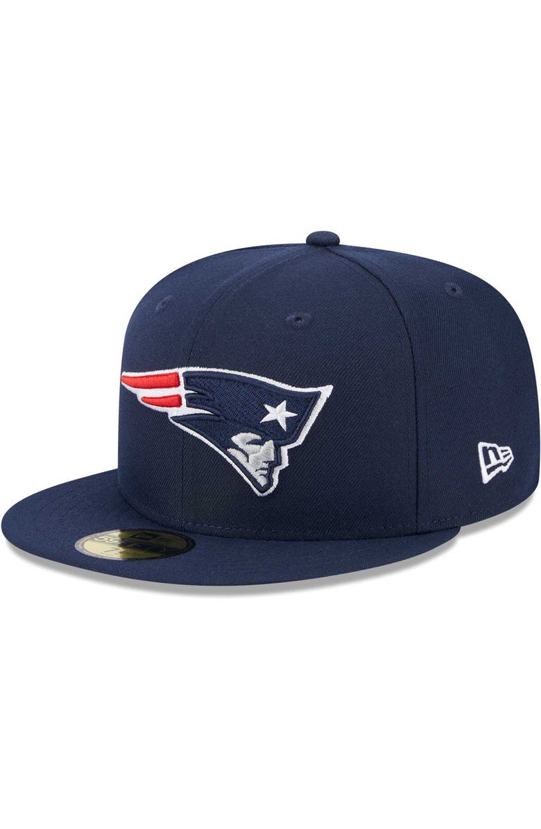 New Era Men's New Era Navy New England Patriots Camo Undervisor 59FIFTY Fitted Hat, Alternate, color, 