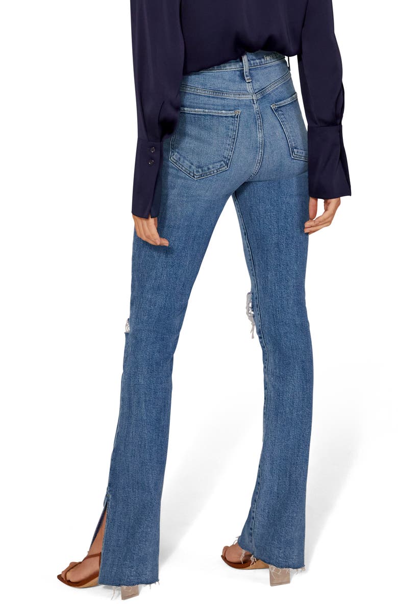 Favorite Daughter Valentina Tower High Rise Ripped Stretch Split Hem Jeans, Alternate, color, 