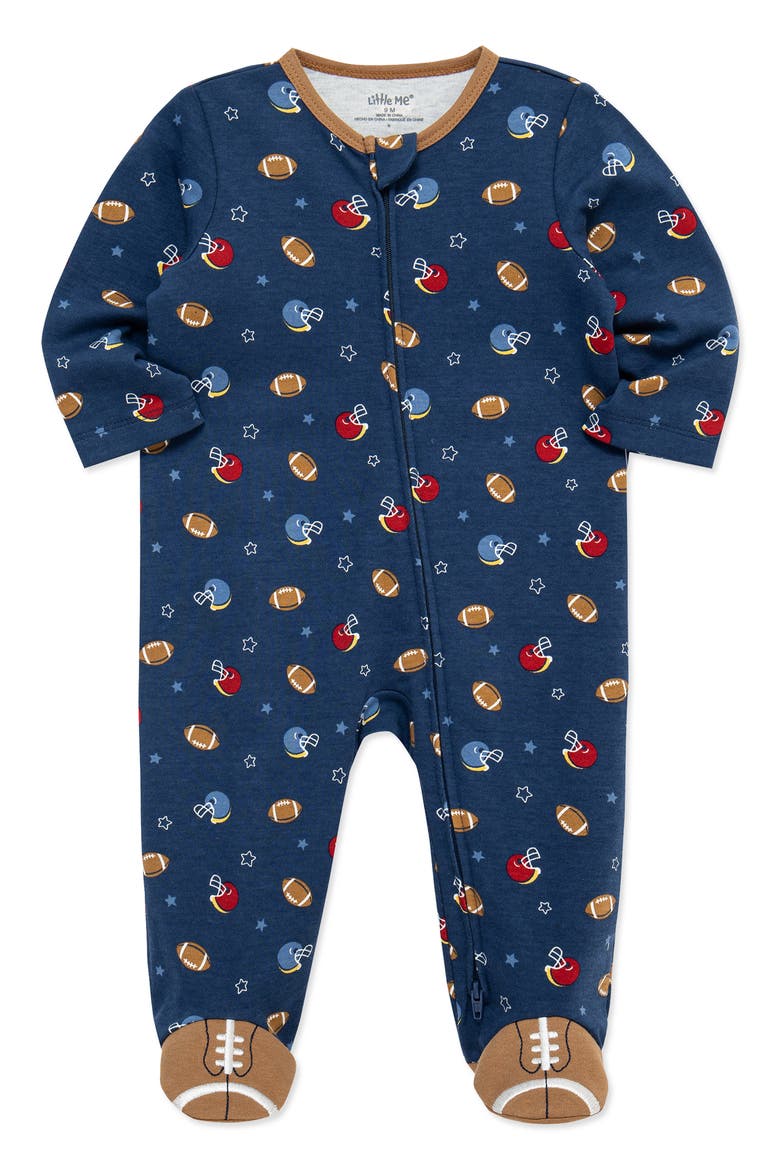 Football Star Footie (Nordstrom Exclusive), Alternate, color, BLUE