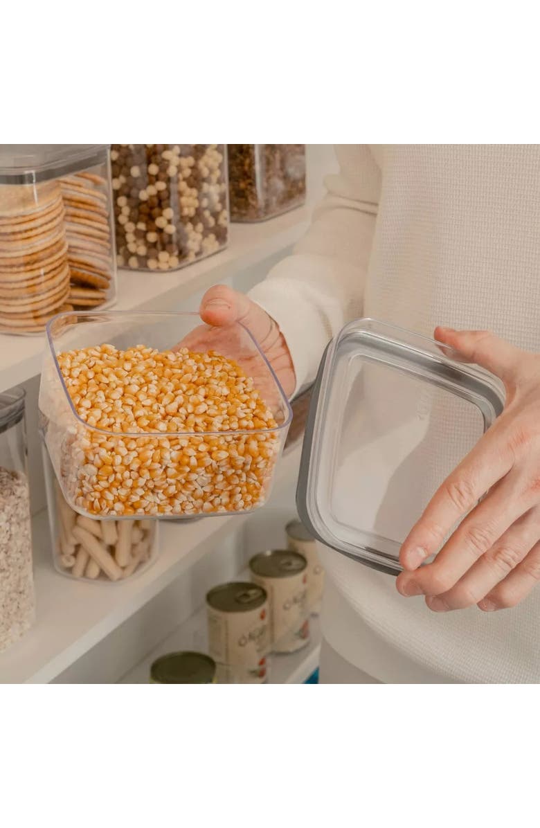 OU Clear Airtight Stackable Food Storage Container with Leak Proof Lid, Alternate, color, Clear