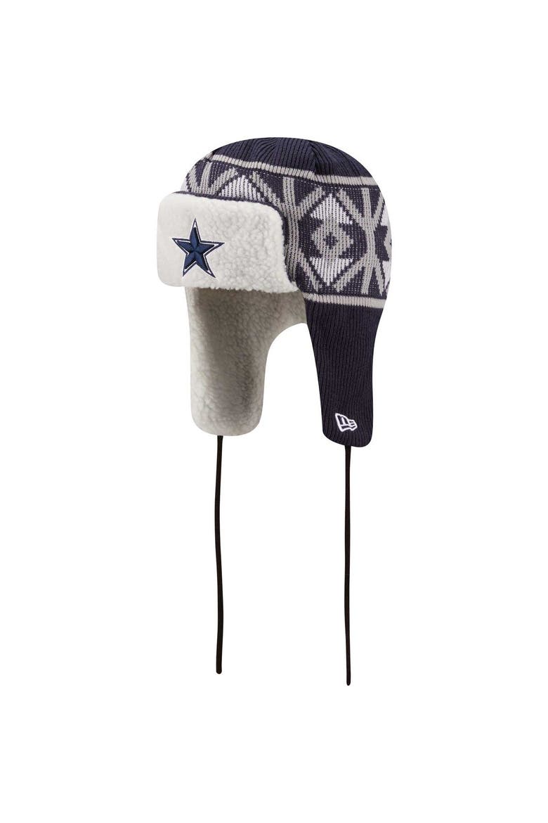 Men's New Era  Navy Dallas Cowboys  Knit Trapper Hat, Main, color, Navy
