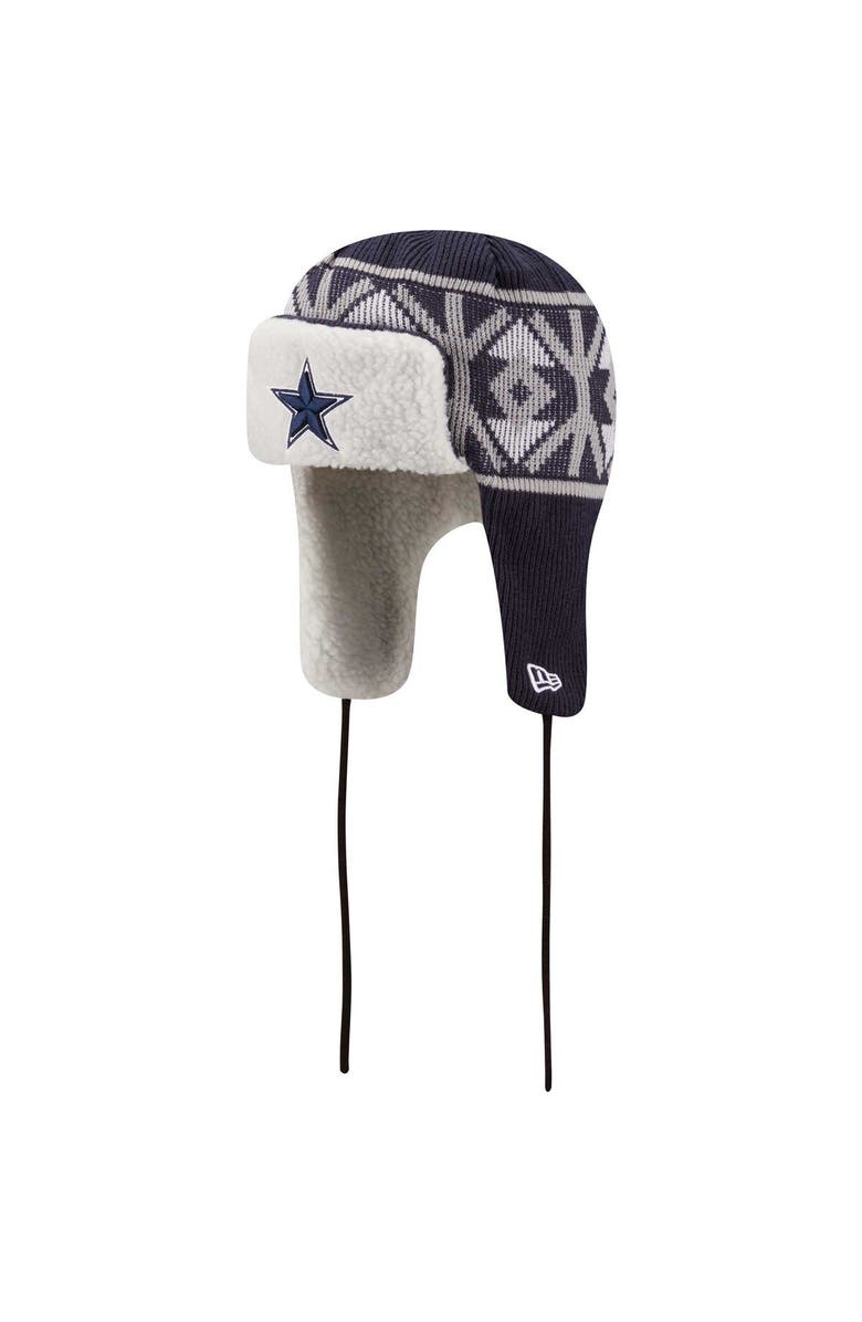 New Era Men's New Era Navy Dallas Cowboys Knit Trapper Hat, Main, color, Navy