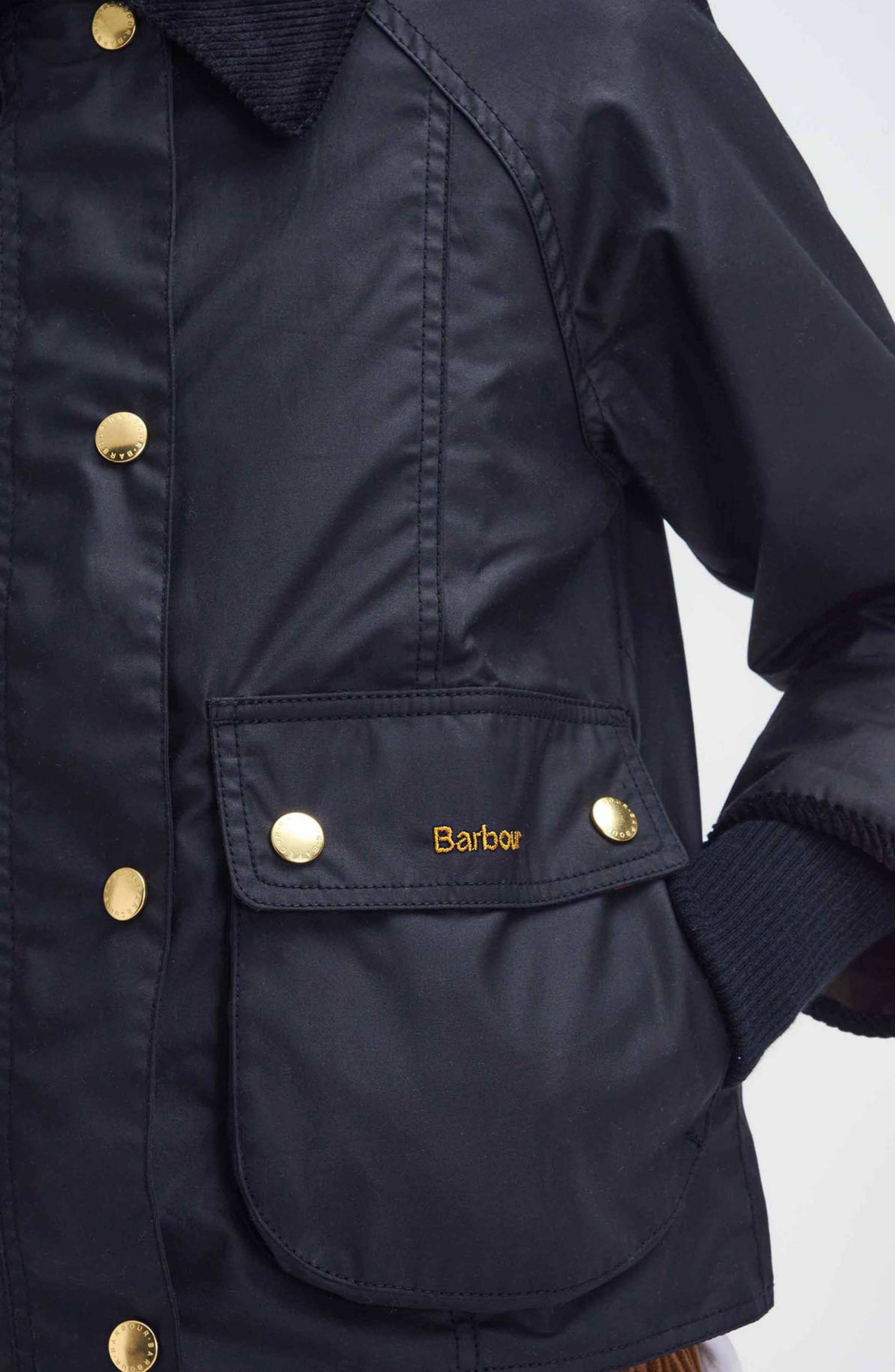 Barbour Beadnell Crop Waxed Cotton Jacket (Women) | Nordstrom