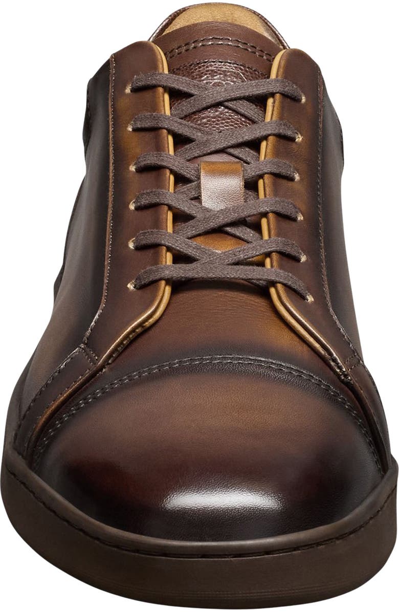 Allen Edmonds Chambers Croc Embossed Cap Toe Sneaker, Alternate, color, Coffee