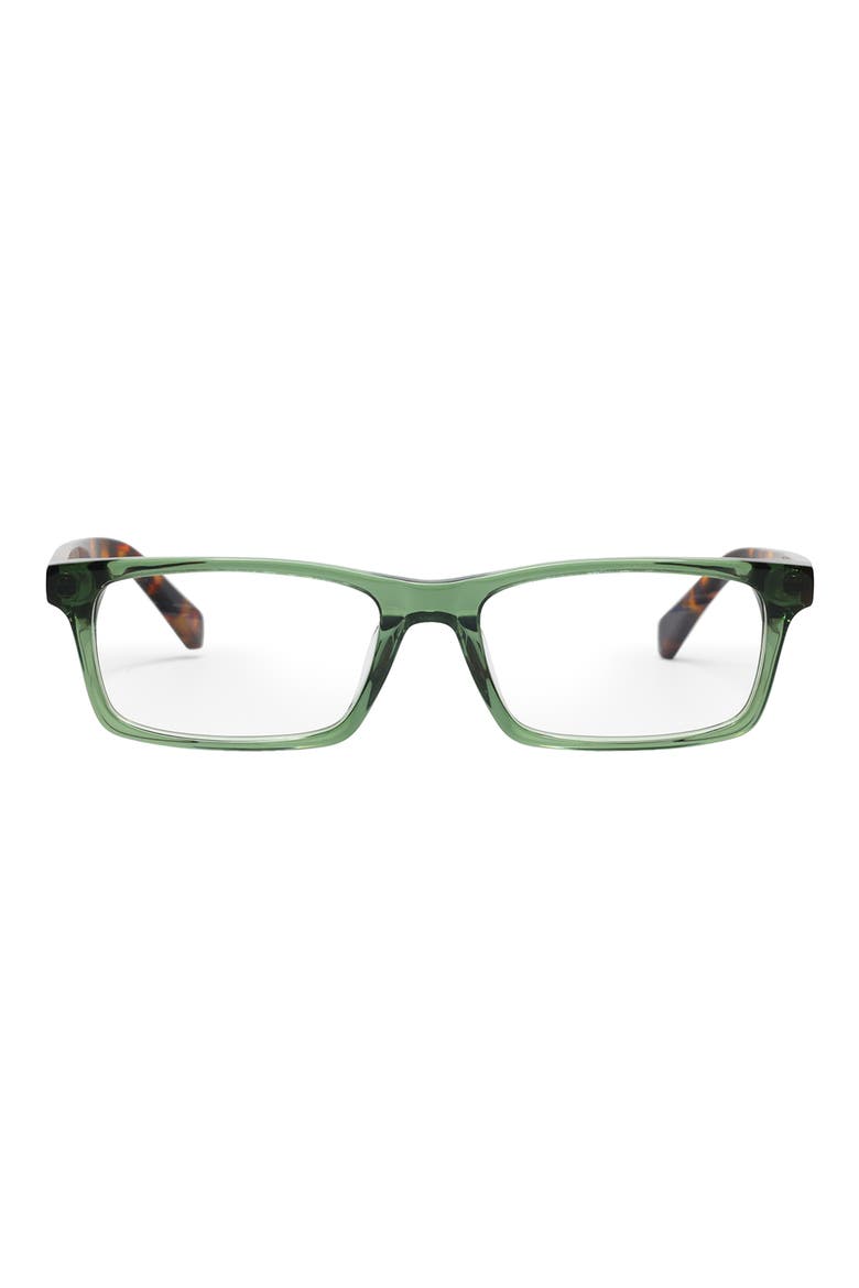 Number Cruncher 53mm Rectangular Reading Glasses, Alternate, color, GREEN TORTOISE/ CLEAR