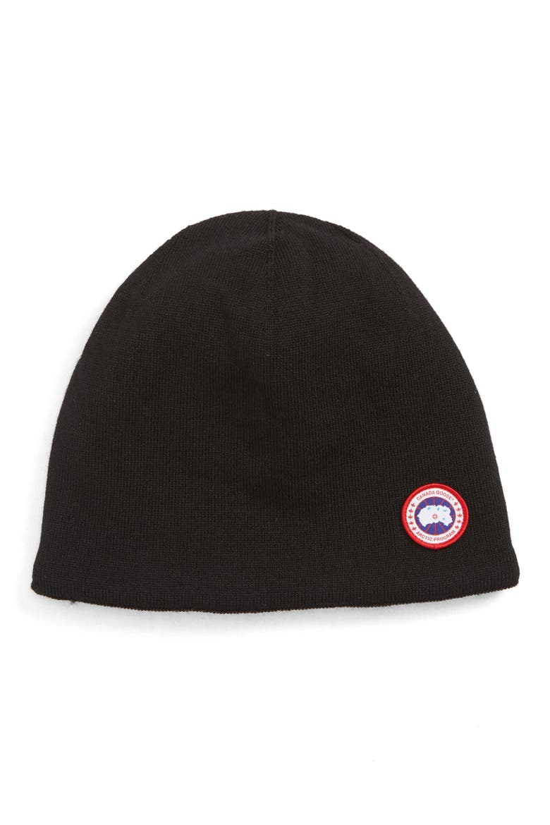 Standard Wool Blend Beanie, Main, color, BLACK