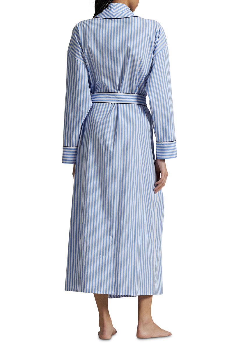 Polo Ralph Lauren Heritage Stripe Cotton Blend Robe, Alternate, color, Wide Stripes