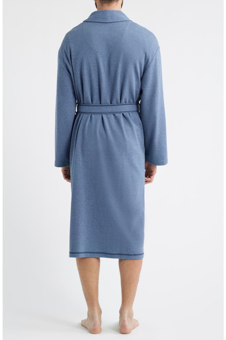 Coastal Heather Shawl Collar Cotton Robe, Alternate, color, HEATHER BLUE