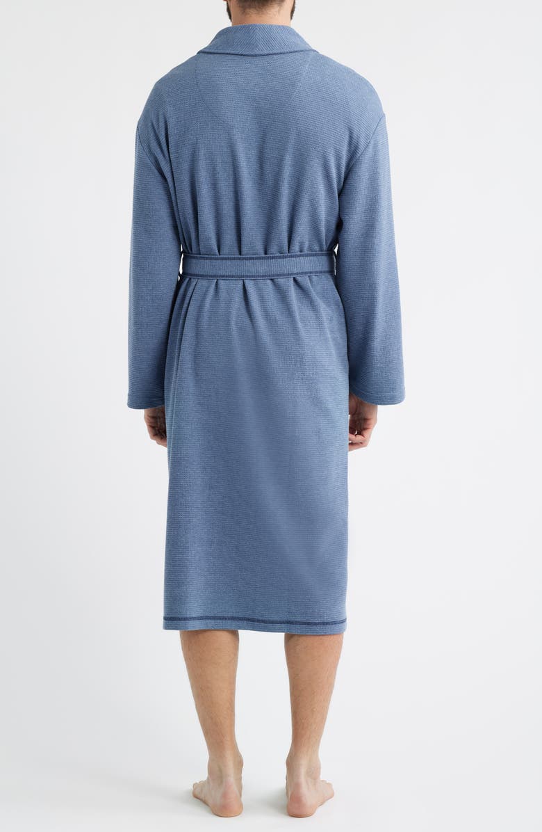 Majestic International Coastal Heather Shawl Collar Cotton Robe, Alternate, color, Heather Blue