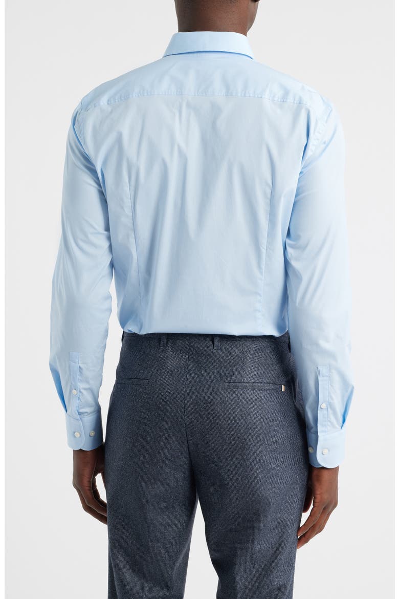 Hank Kent Slim Fit Stretch Cotton Dresss Shirt, Alternate, color, LT PAST/BU