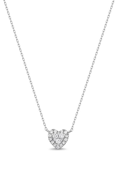 Icon Pavé Diamond Heart Pendant Necklace