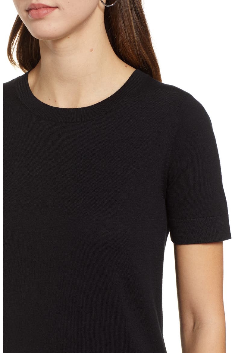 Crewneck Sweater, Alternate, color, BLACK