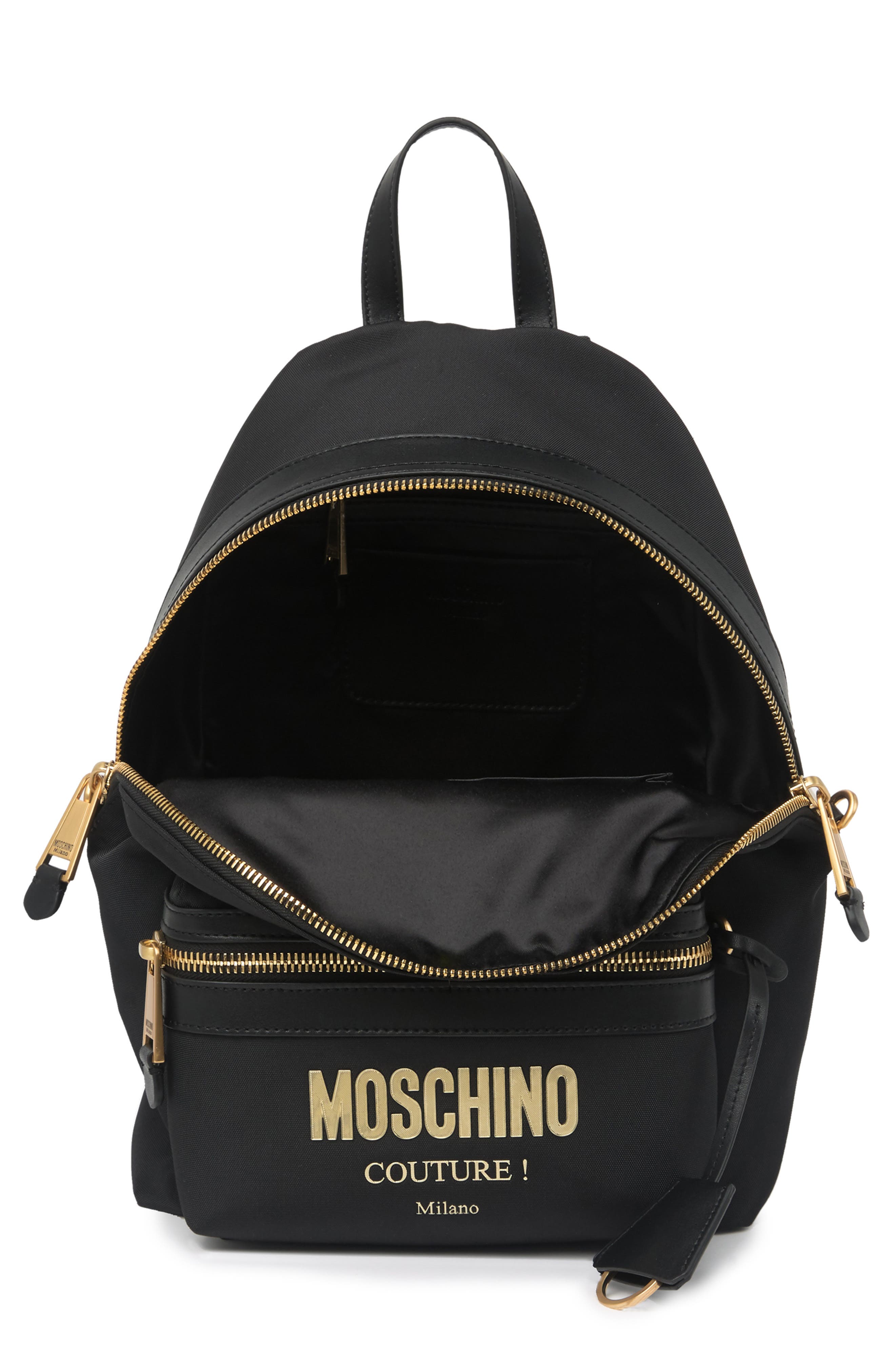 Moschino Logo Print Mini Backpack, Alternate, color, 