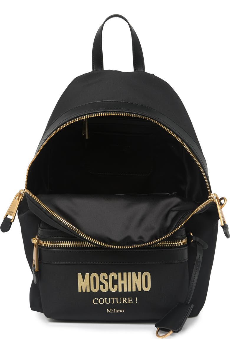 Moschino Logo Print Mini Backpack, Alternate, color,