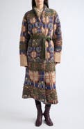 Dries Van Noten Telos Wool & Alpaca Blend Jacquard Cardigan