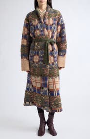Dries Van Noten Telos Wool & Alpaca Blend Jacquard Cardigan