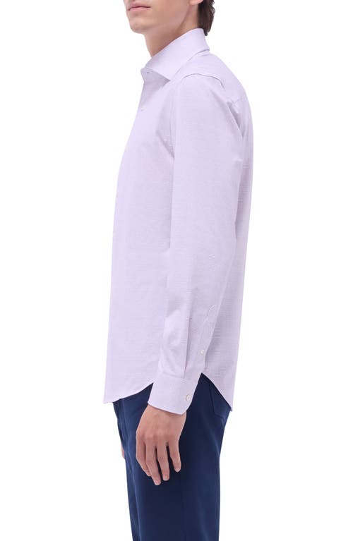 Bugatchi Devon Neat Ooohcotton® Button-up Shirt In Dusty Pink