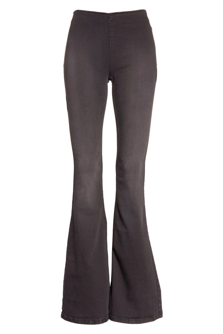 We the Free by Free People Gummy Pull-On Flare Leg Jeans, Alternate, color, BLACK