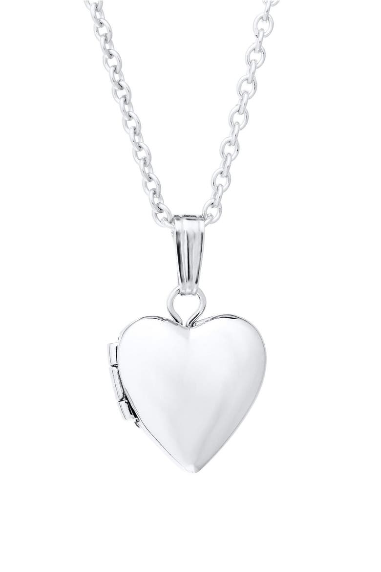 Sterling Silver Locket Necklace, Main, color, SILVER