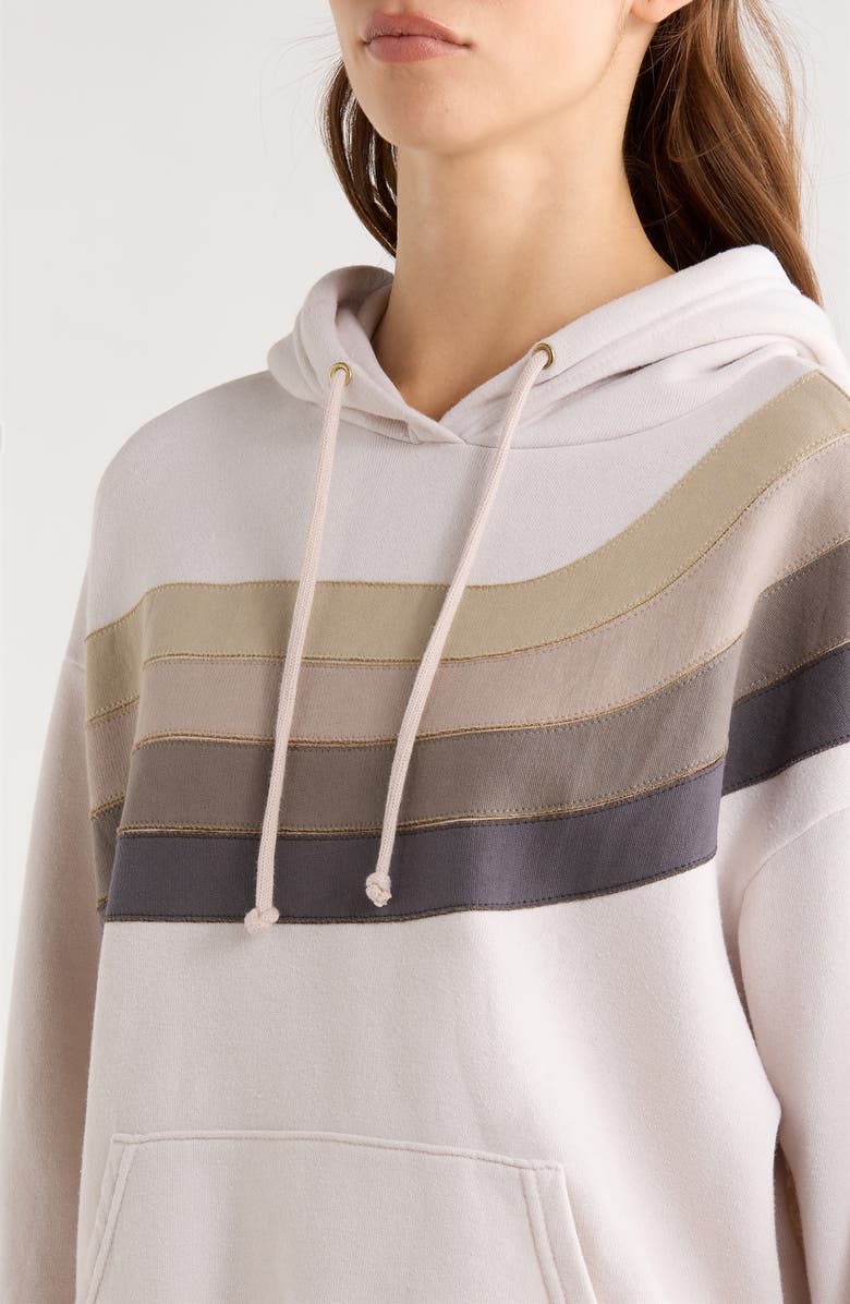 Aviator Nation Wave Stripe 4 Hoodie, Alternate, color, Dove Grey/ Charcoal