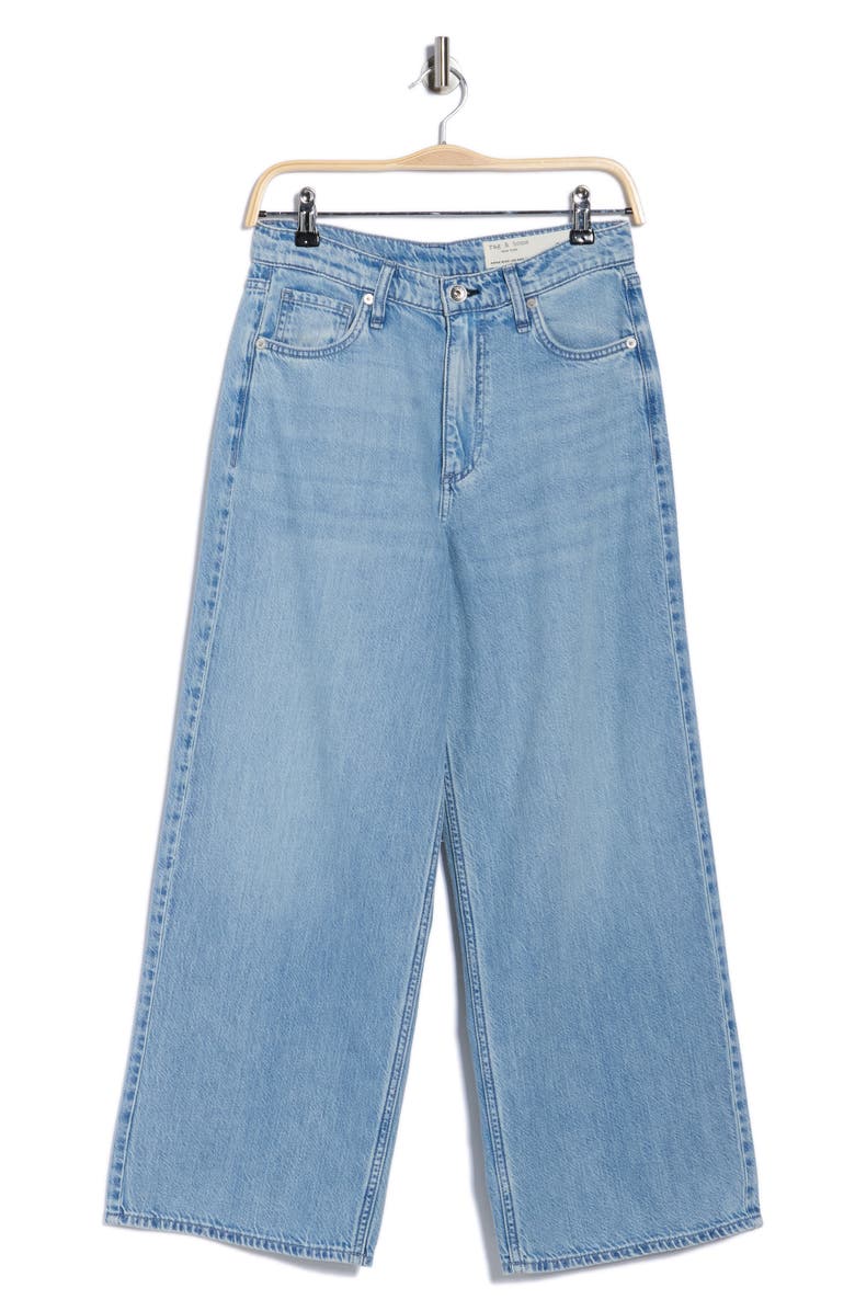 rag & bone Annie High Waist Crop Wide Leg Jeans, Alternate, color, Buchanan