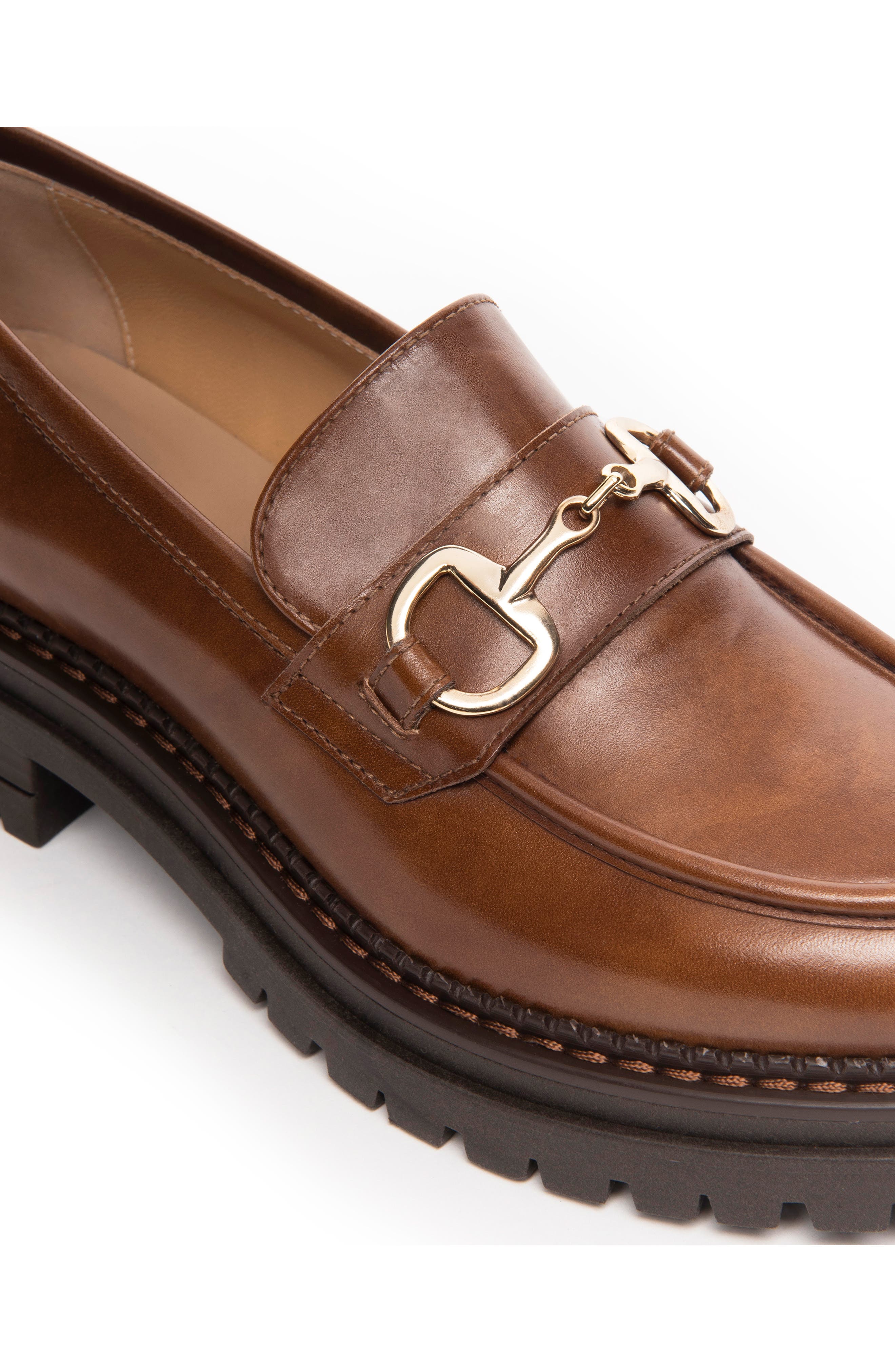 NeroGiardini Bit Platform Loafer, Alternate, color, Cognac