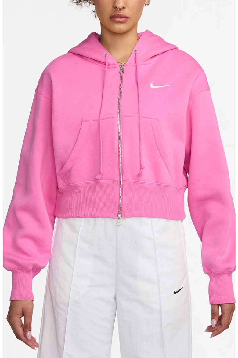Phoenix Relaxed Fit Cotton Blend Fleece Hoodie, Main, color, PLAYFUL PINK/ SAIL
