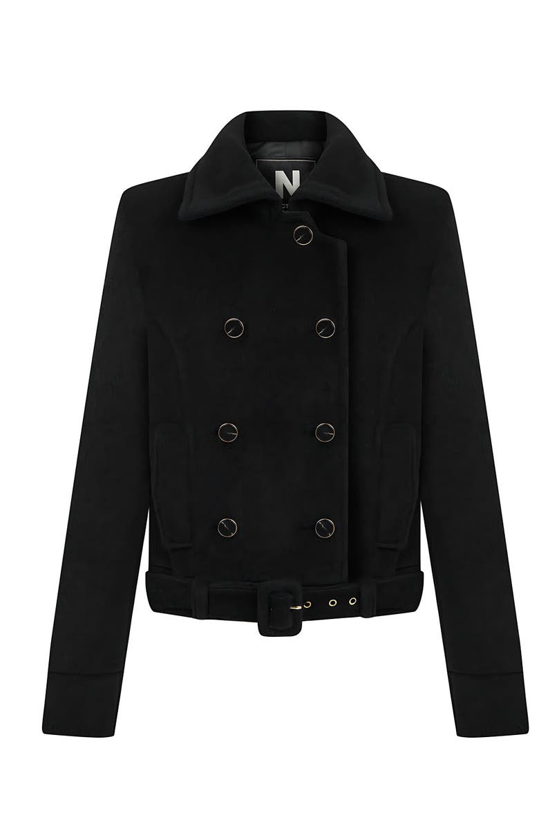 Nocturne Shoulder Pad Short Coat, Alternate, color,