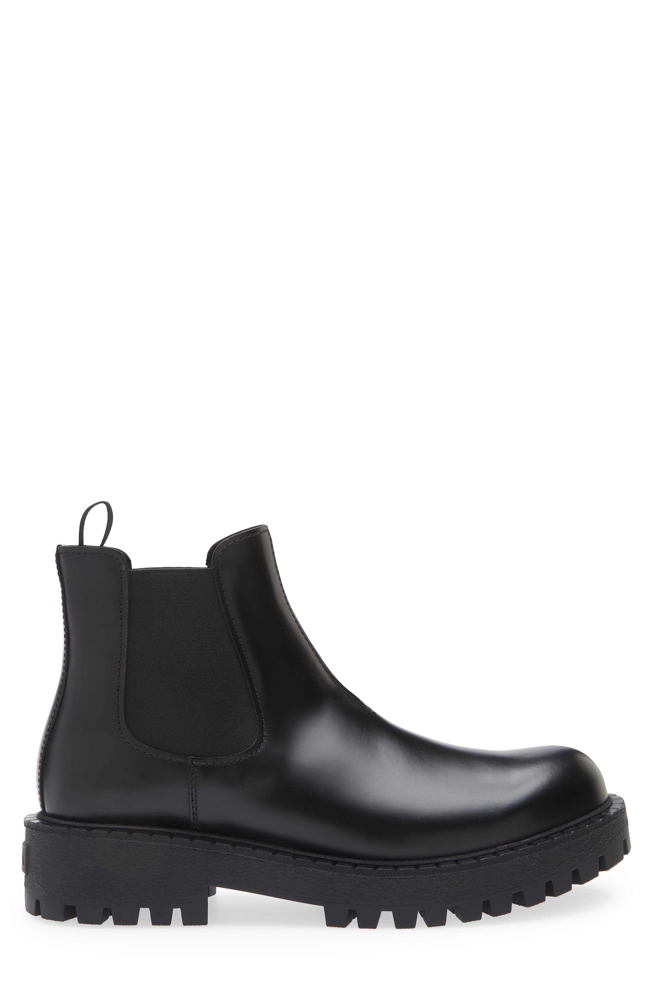 Prada Folder Chelsea Boot, Alternate, color, Nero
