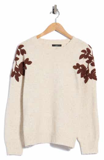 Embroidered Sleeve Sweater