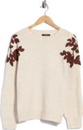 T Tahari Embroidered Sleeve Sweater