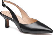 Johnston & Murphy Lindsey Slingback Pointed Toe Kitten Heel Pump
