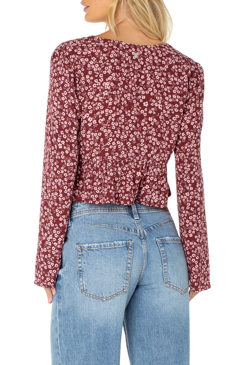 Night Sky Floral Crop Top, Alternate, color, PORT