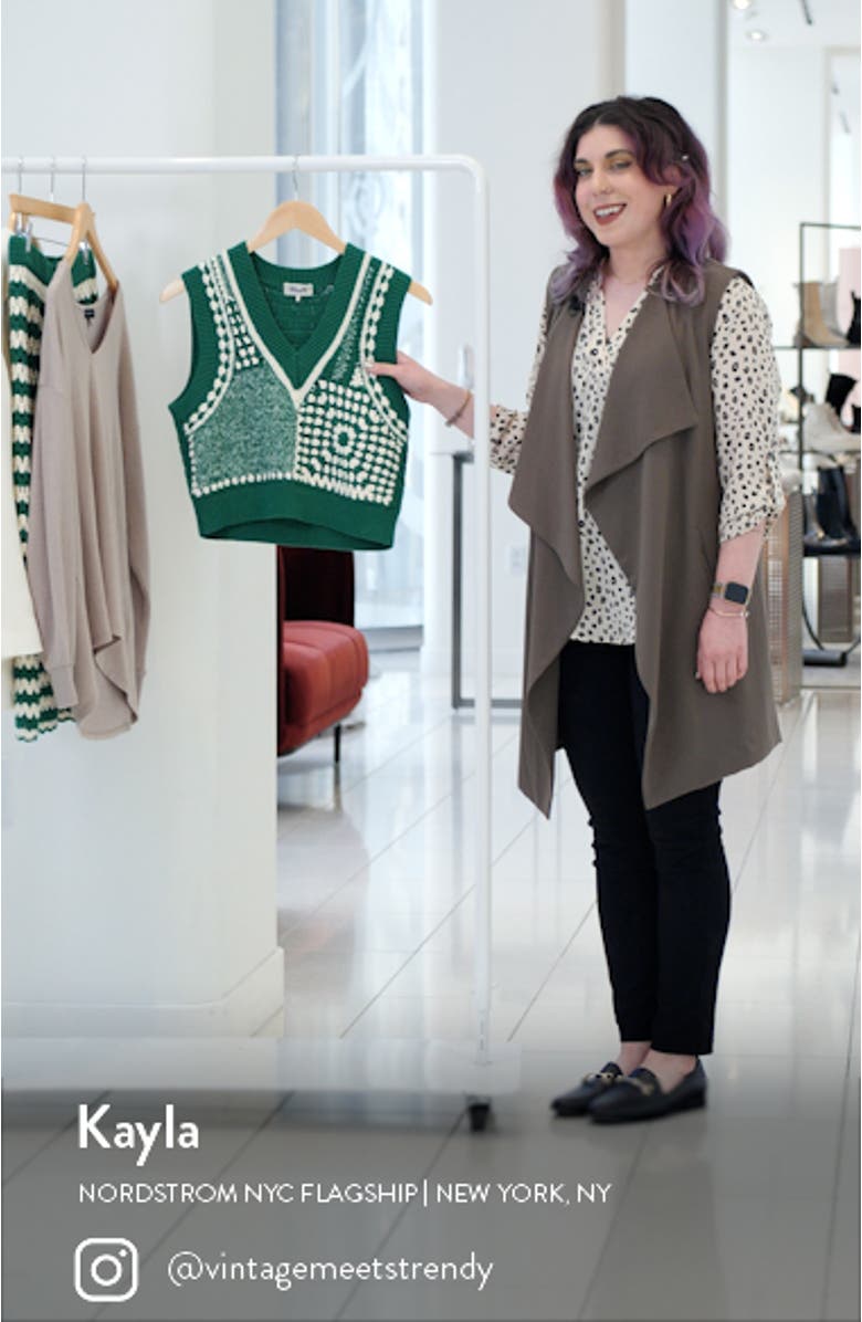 Cicilla Mix Stitch Crochet Organic Cotton Vest, sales video thumbnail