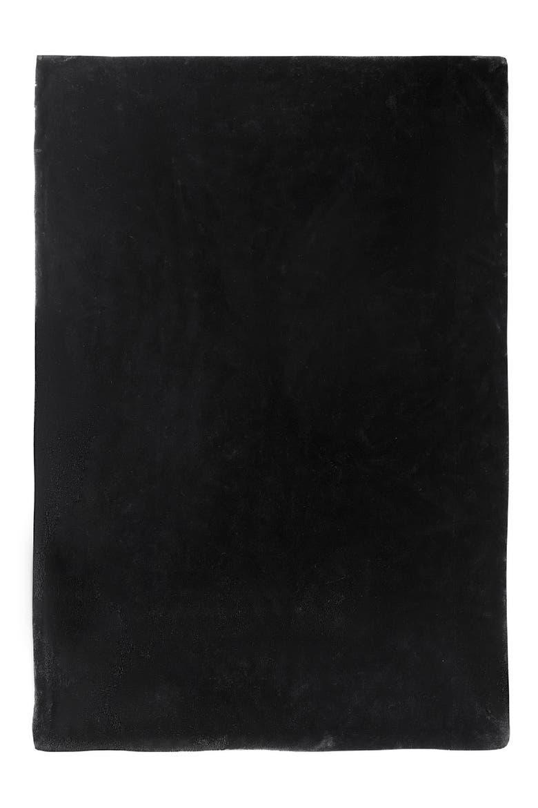 Faux Fur Throw, Main, color, BLACK