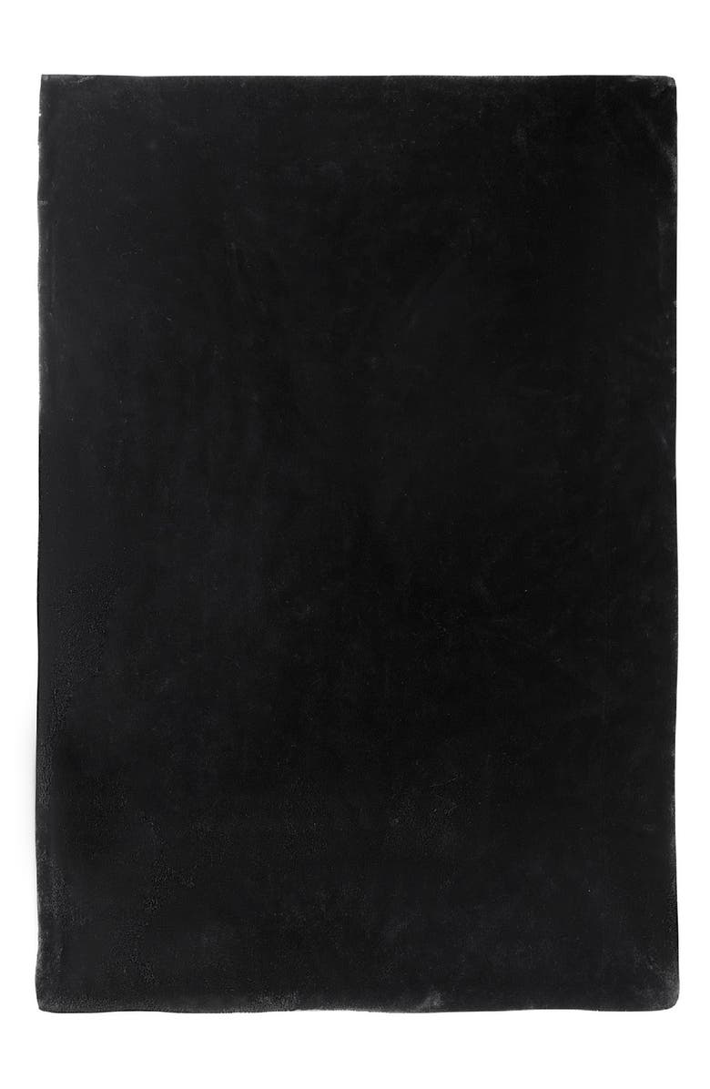Lucky Brand Faux Fur Throw, Main, color, Black