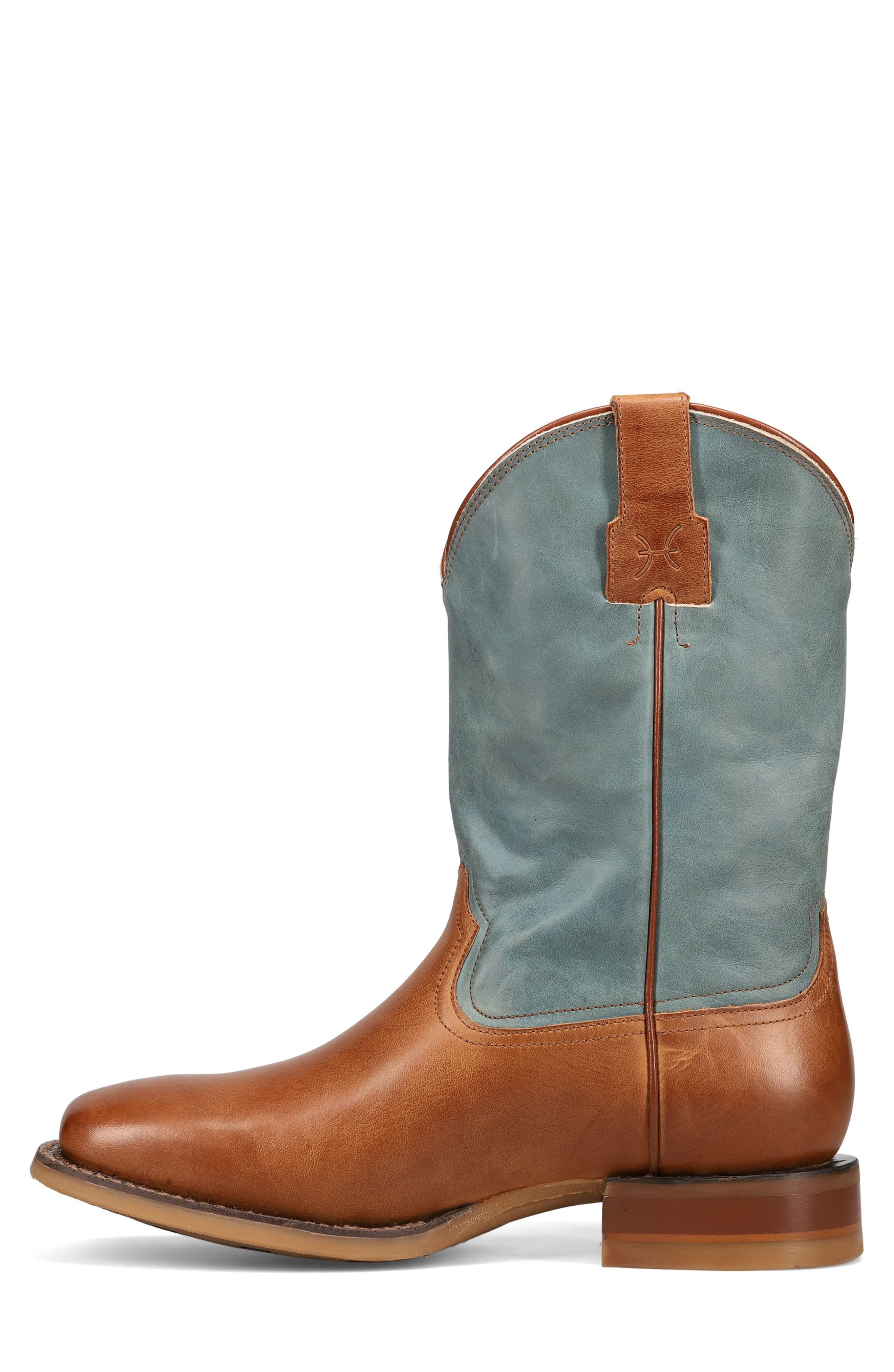 Frye Hauser Roper Western Boot, Alternate, color, Tan/ Faded Denim