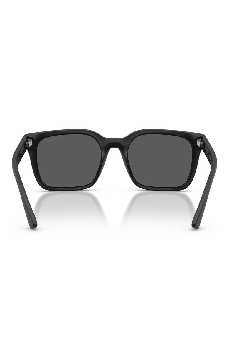 54mm Square Sunglasses, Alternate, color, MATTE BLACK / DARK GREY
