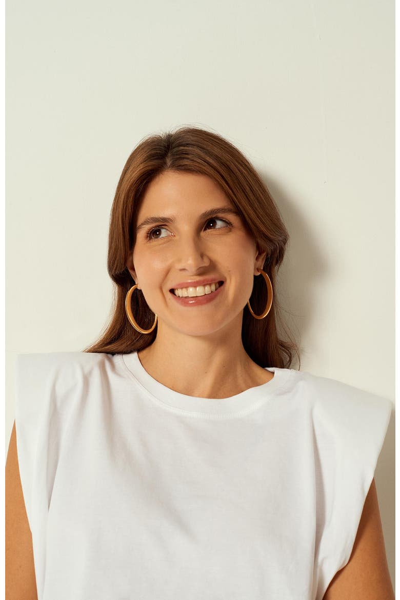 Orbit Hoop Earrings, Alternate, color, Gold