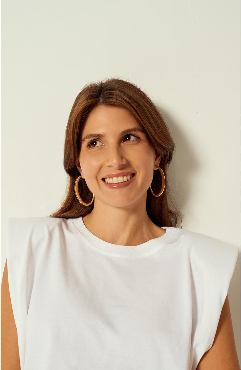 CXC Orbit Hoop Earrings, Alternate, color, Gold