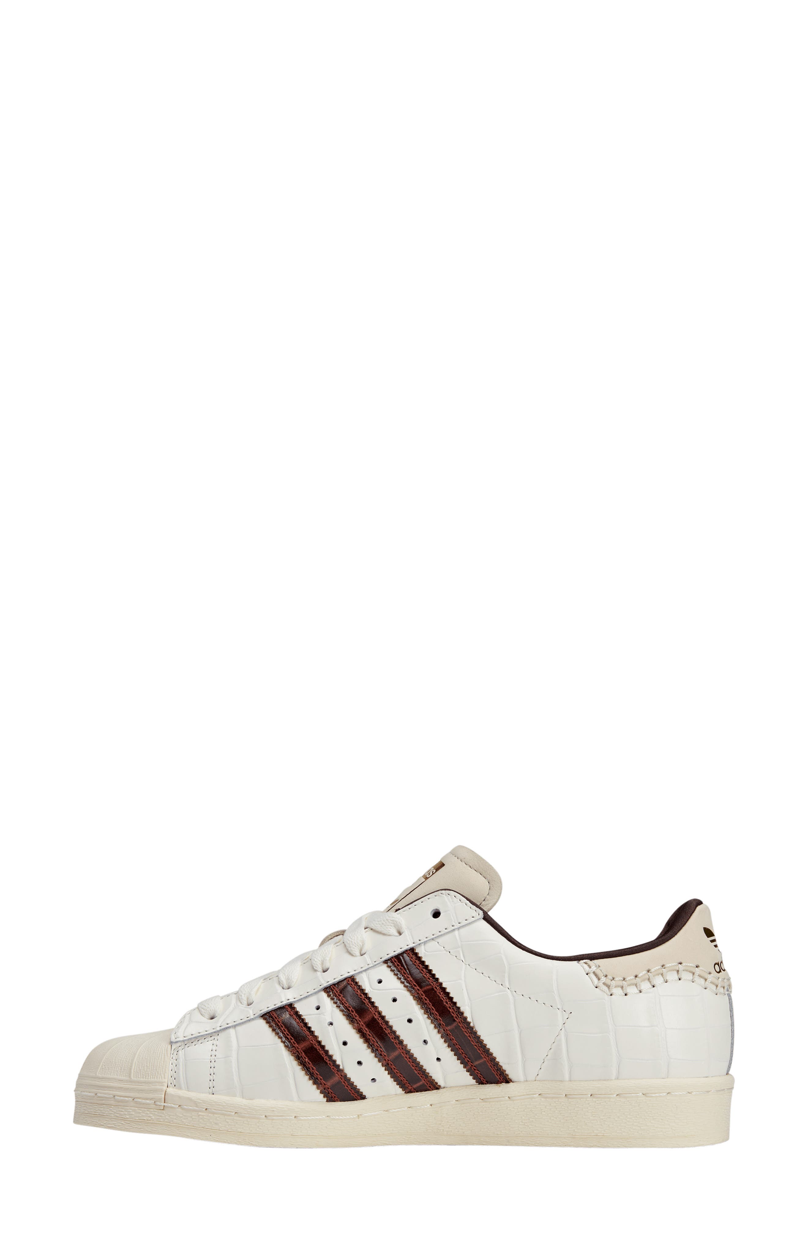 adidas x Wales Bonner Gender Inclusive Superstar Sneaker, Alternate, color, White/ Fox Brown/ Off White