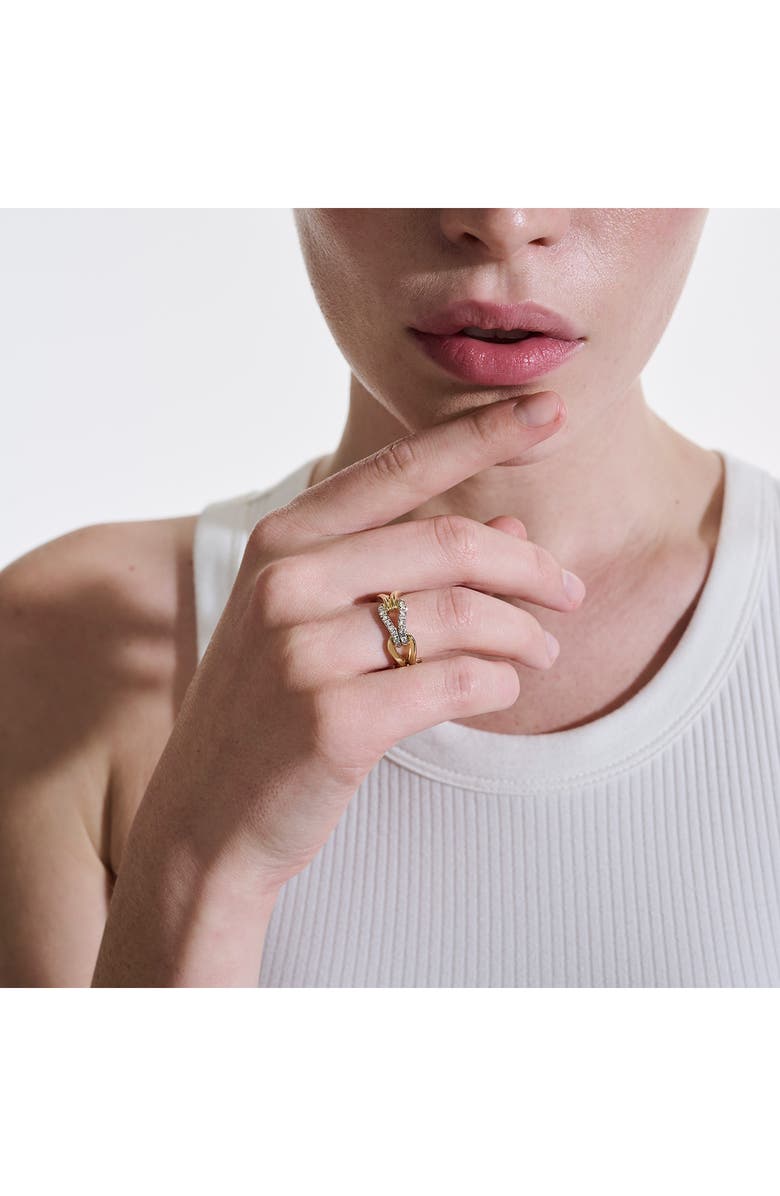 John Hardy Surf 14K Gold Diamond Pave Ring, 8mm, Alternate, color, Gold