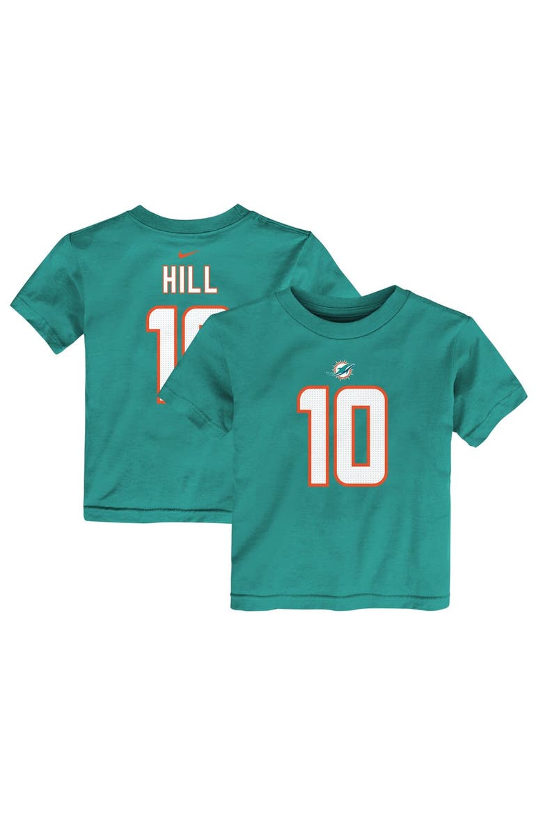 Toddler Nike Tyreek Hill Aqua Miami Dolphins Player Name & Number T-Shirt, Main, color, Aqua