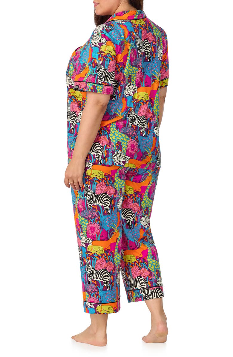 BedHead Pajamas Print Stretch Organic Cotton Jersey Crop Pajamas, Alternate, color,