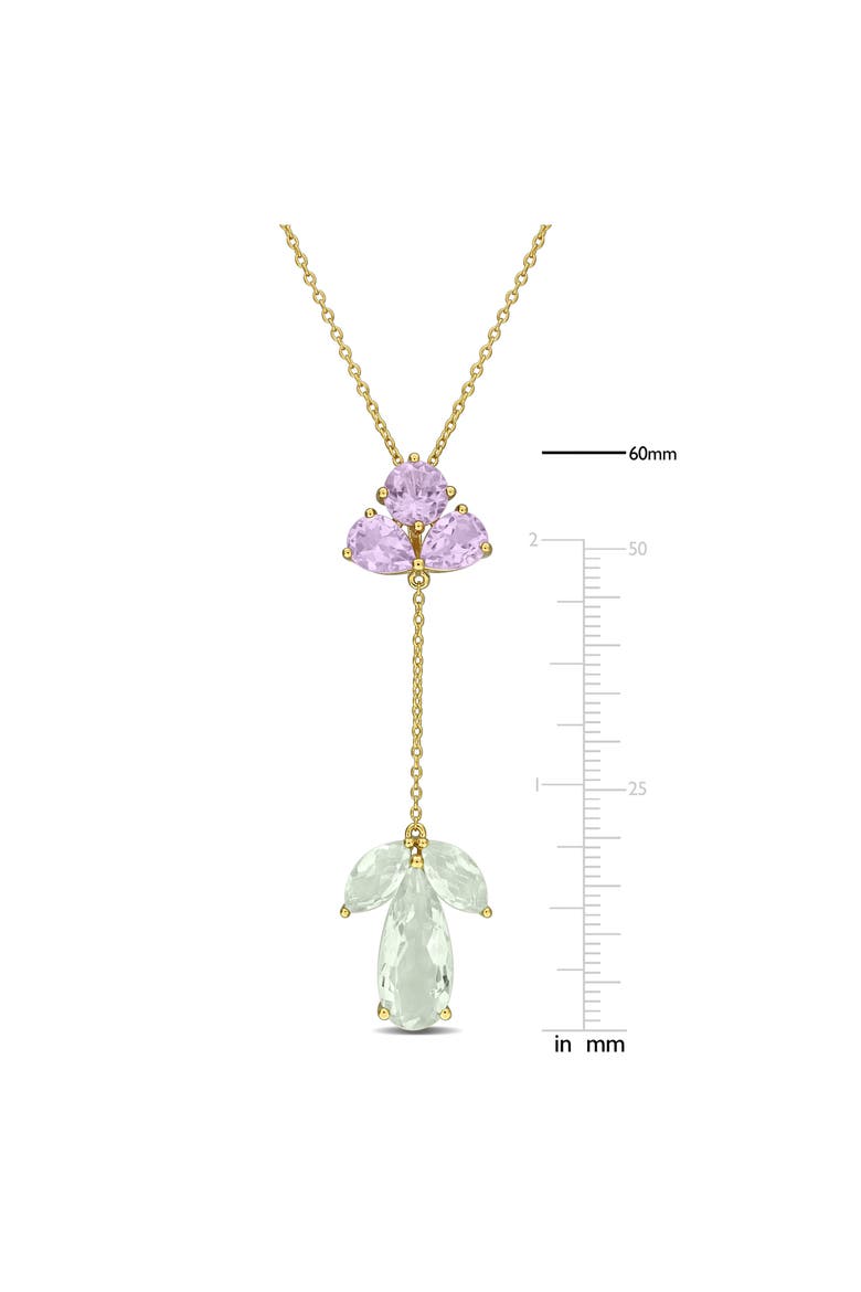 Rose de France Green Quartz & Amethyst Lariat Necklace, Alternate, color, PURPLE MULTI