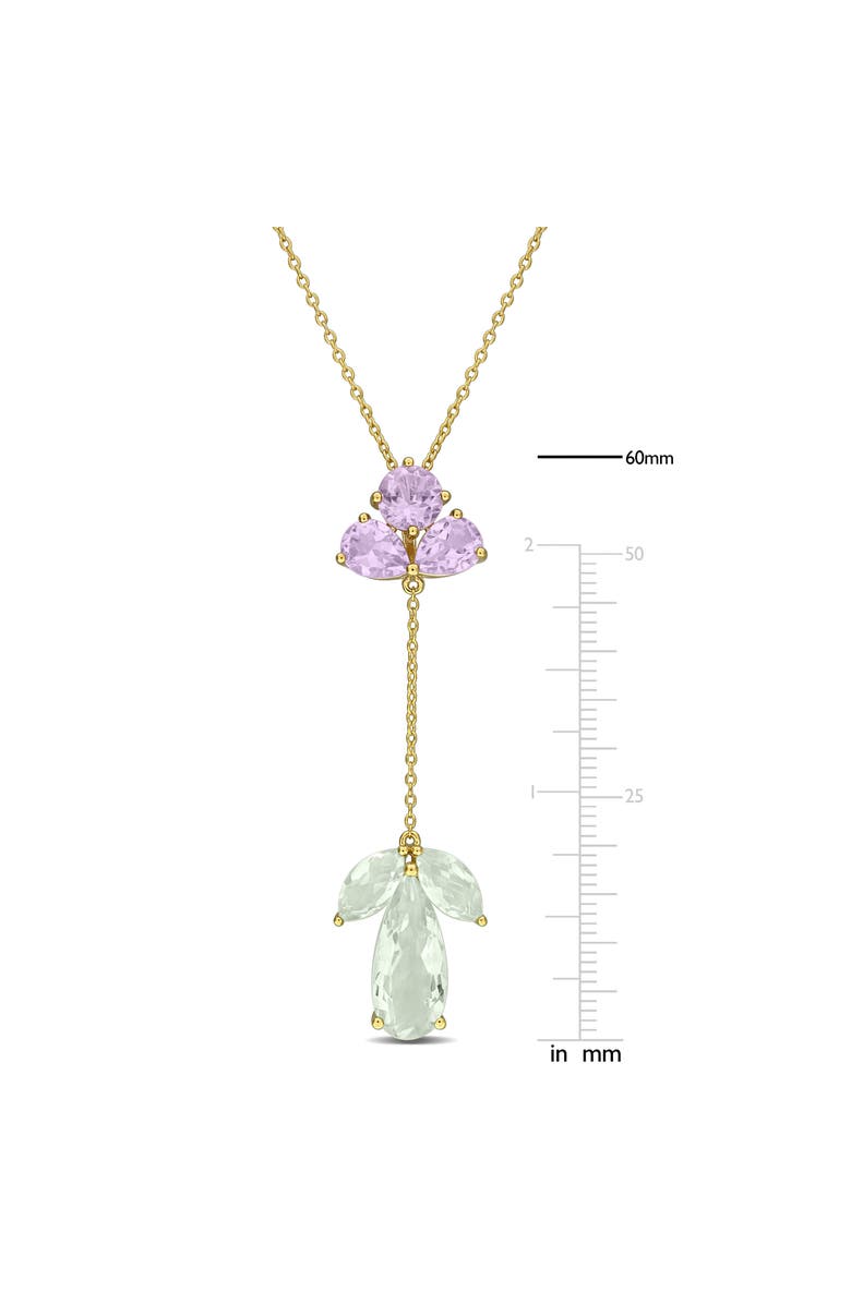 DELMAR Rose de France Green Quartz & Amethyst Lariat Necklace, Alternate, color, Purple Multi